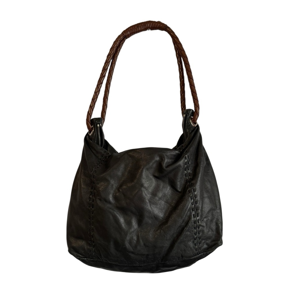 Elegant Black Leather Hobo Bag